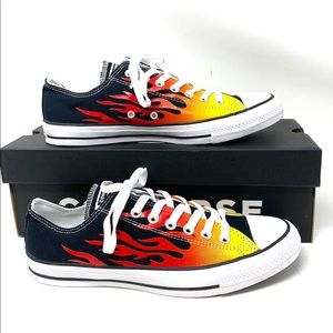 Converse Chuck Taylor AS Low Canvas Black Fire Casual Men Size Sneaker